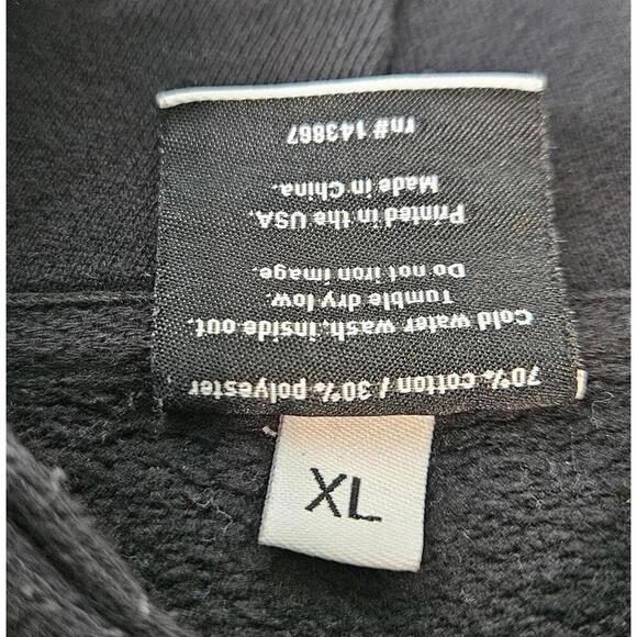 Cookies Black Hoodie with Multicolor Logo and Yellow Drawstrings Unisex Size XL - Picture 8 of 9